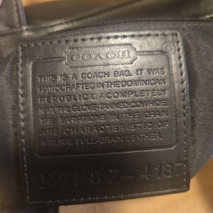 Coach Black Leather Bag with Signature Branding